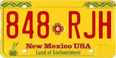 NM license plate 848RJH