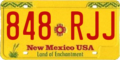NM license plate 848RJJ