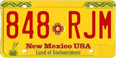 NM license plate 848RJM