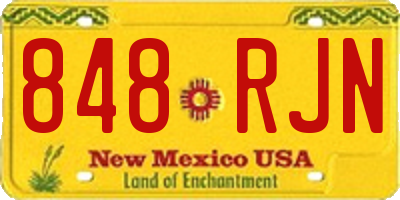 NM license plate 848RJN