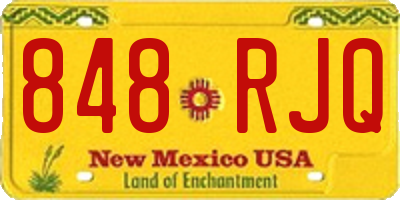 NM license plate 848RJQ