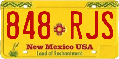 NM license plate 848RJS