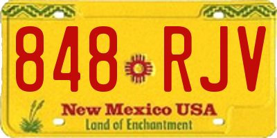NM license plate 848RJV