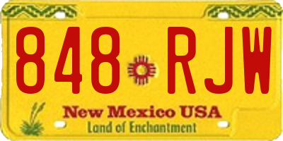 NM license plate 848RJW