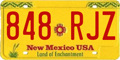 NM license plate 848RJZ