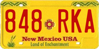 NM license plate 848RKA