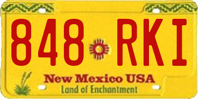 NM license plate 848RKI
