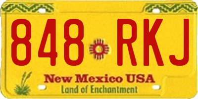 NM license plate 848RKJ