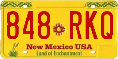 NM license plate 848RKQ