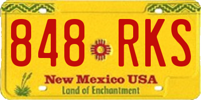 NM license plate 848RKS