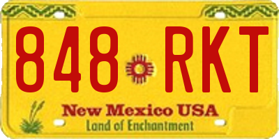 NM license plate 848RKT