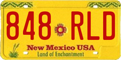 NM license plate 848RLD