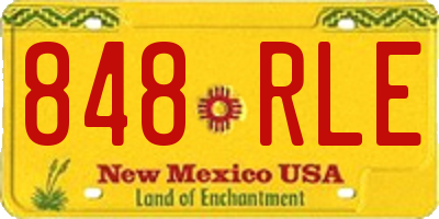 NM license plate 848RLE