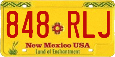 NM license plate 848RLJ