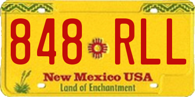 NM license plate 848RLL