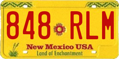NM license plate 848RLM