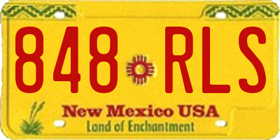 NM license plate 848RLS