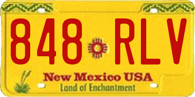 NM license plate 848RLV