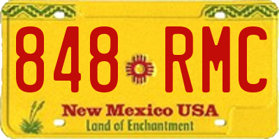 NM license plate 848RMC