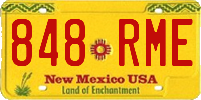 NM license plate 848RME