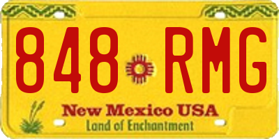 NM license plate 848RMG