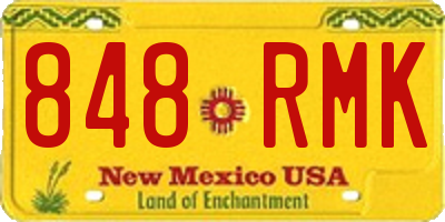 NM license plate 848RMK
