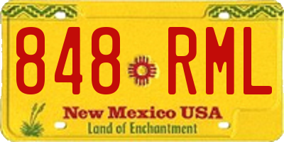 NM license plate 848RML