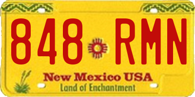 NM license plate 848RMN