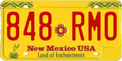 NM license plate 848RMO