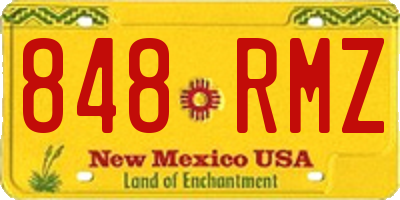 NM license plate 848RMZ
