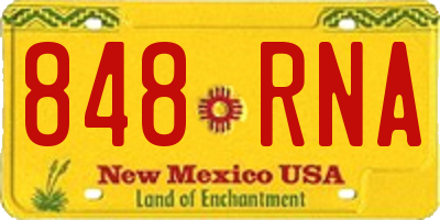 NM license plate 848RNA