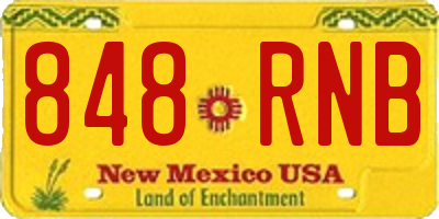 NM license plate 848RNB