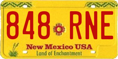 NM license plate 848RNE