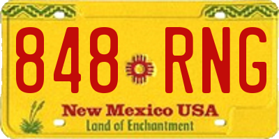 NM license plate 848RNG