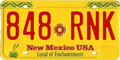 NM license plate 848RNK