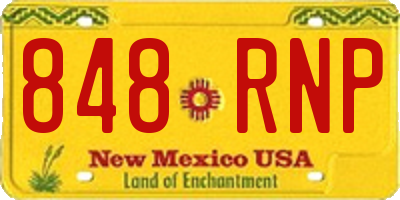 NM license plate 848RNP