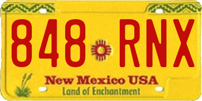 NM license plate 848RNX