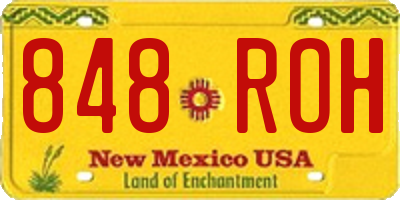 NM license plate 848ROH