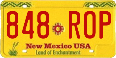 NM license plate 848ROP