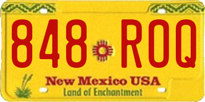 NM license plate 848ROQ