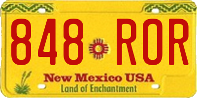 NM license plate 848ROR