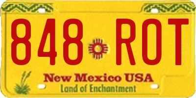 NM license plate 848ROT