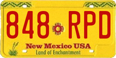 NM license plate 848RPD