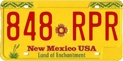 NM license plate 848RPR