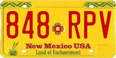 NM license plate 848RPV