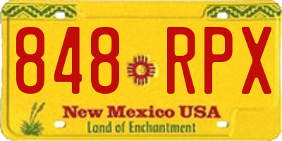 NM license plate 848RPX