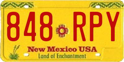 NM license plate 848RPY