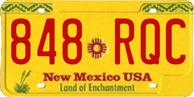 NM license plate 848RQC