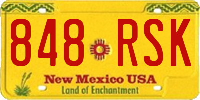 NM license plate 848RSK