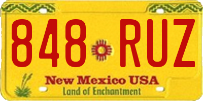 NM license plate 848RUZ